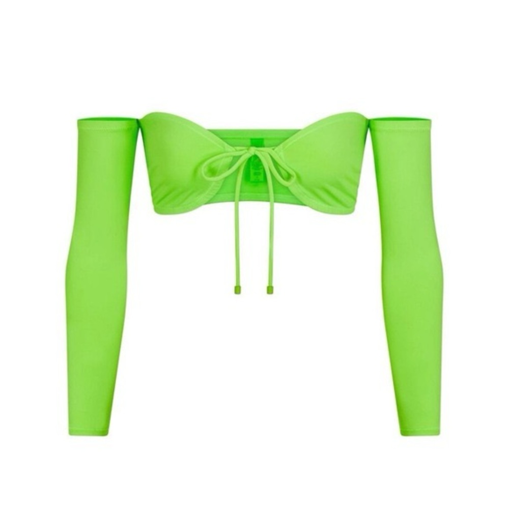 SKIMS RECYCLED SWIM LONG SLEEVE BIKINI TOP